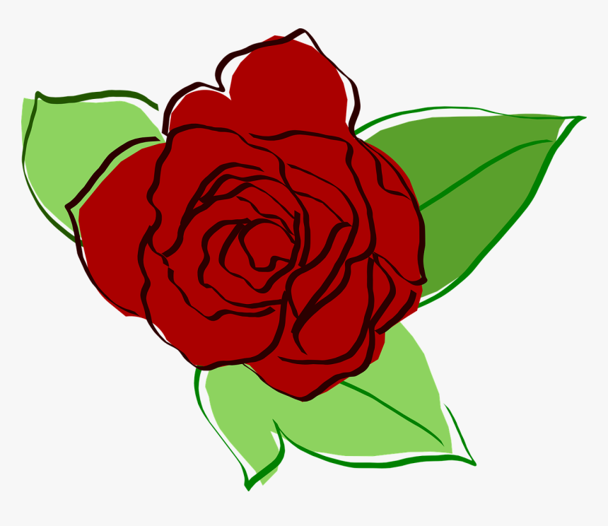 Flower Rose Drawing Png, Transparent Png