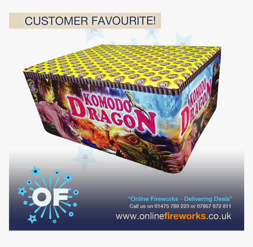 Komodo Dragon By Fireworks International From Online - Graphic Design, HD Png Download