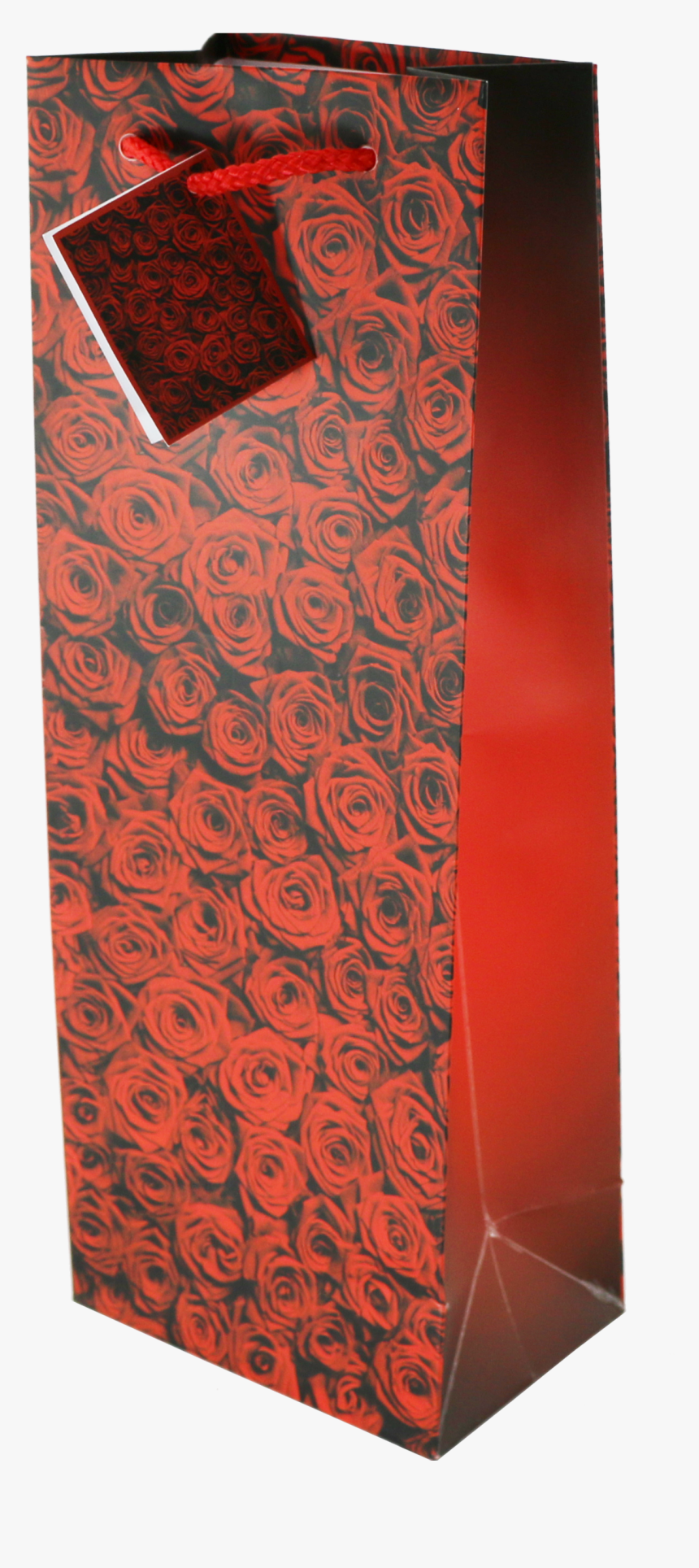 Red Roses Wine Gift Bags - Motif, HD Png Download