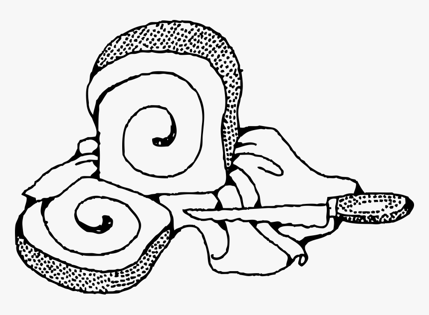Cinnamon Bread Clip Arts - Bread And Basket Clipart Black And White, HD Png Download