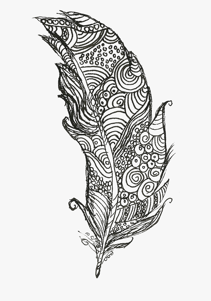 Feather Doodle Sisshart - Feather Doodle For Png, Transparent Png