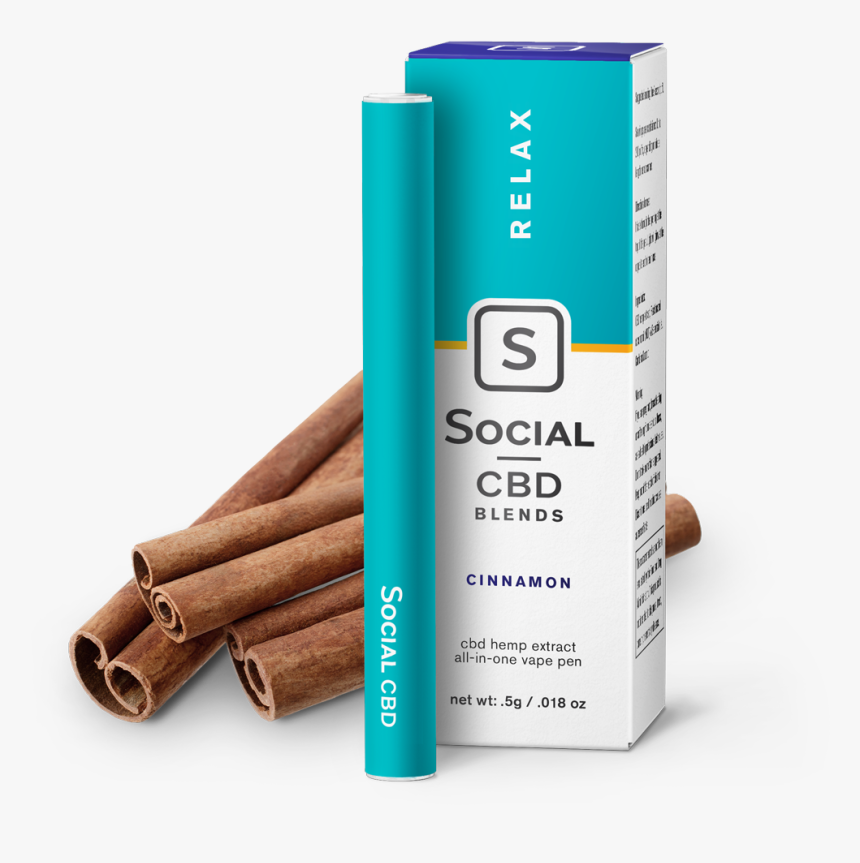 Social Cbd Blends Relax Cinnamon - Relax Vape, HD Png Download