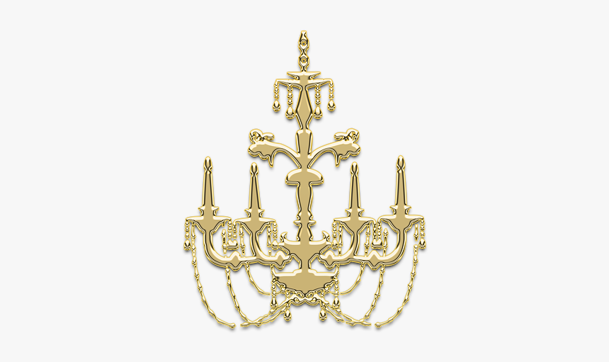 Chandelier, Gold, Vintage, Ornament, Interior - Chandelier Png Vector, Transparent Png