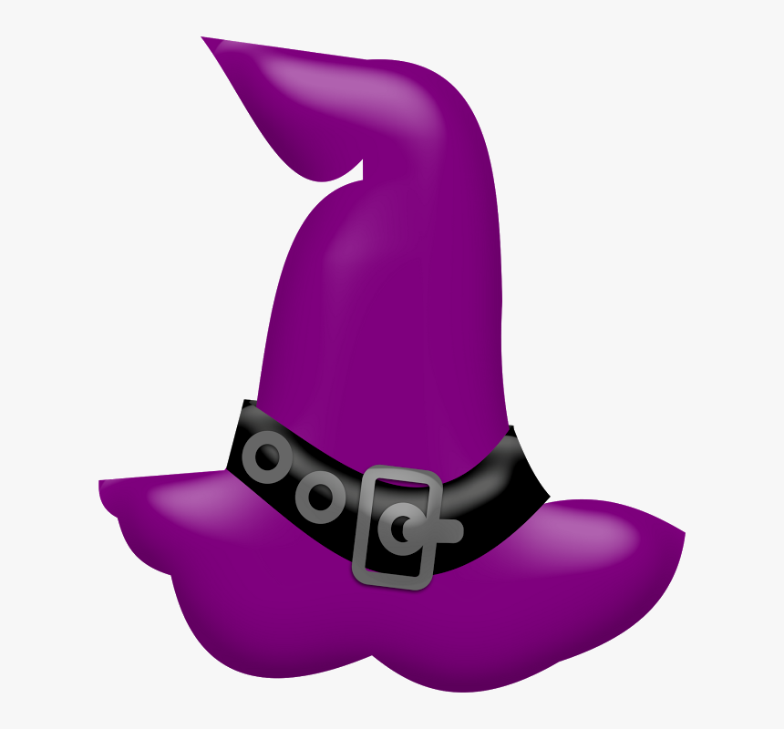 Large Black Witch Hat Transparent Png Clipartu200b - Witch Themed Invitation Cards, Png Download