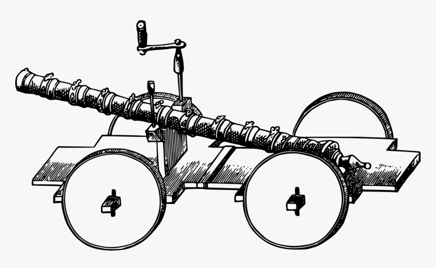 Wheel,line Art,chariot - Cannon Ancient Chinese Gunpowder, HD Png Download
