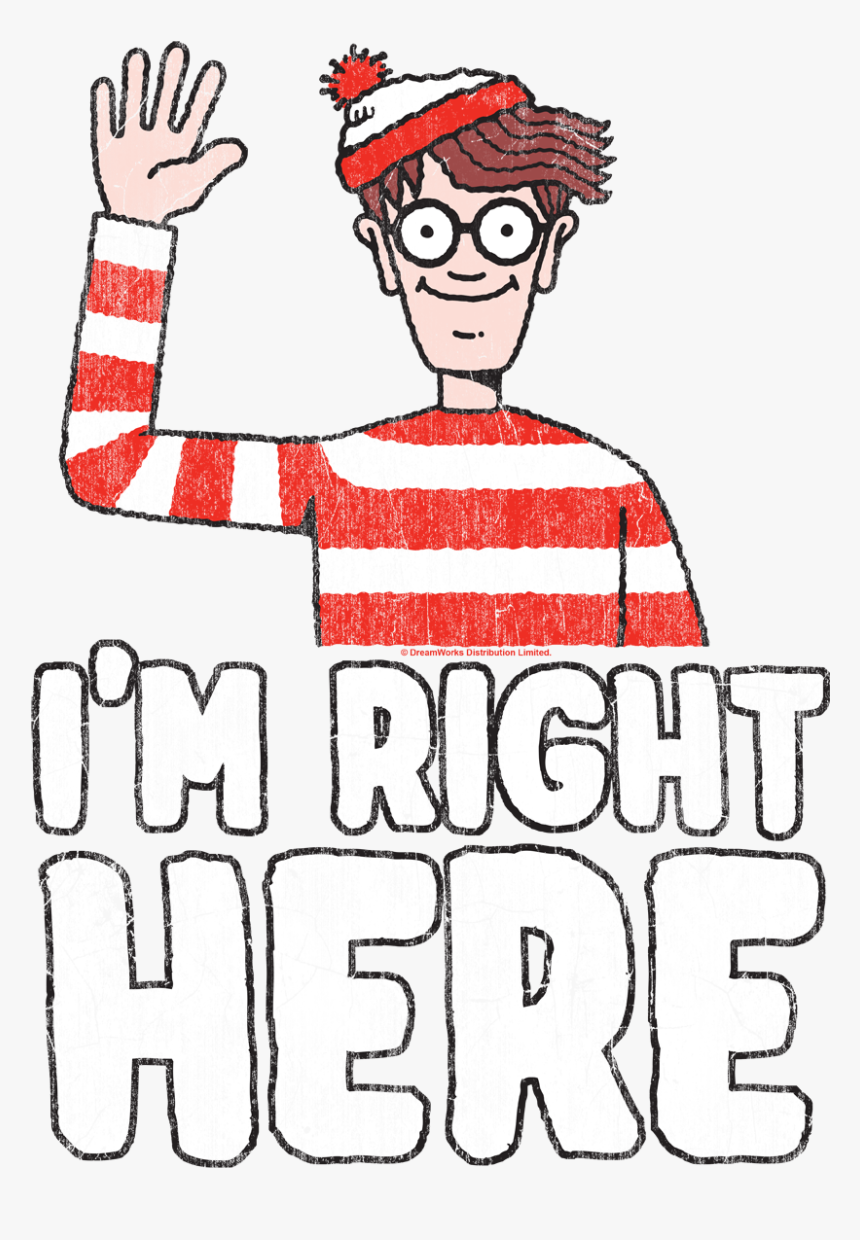 Where S Waldo Im Right Here Men S Ringer - Wheres Wally, HD Png Download