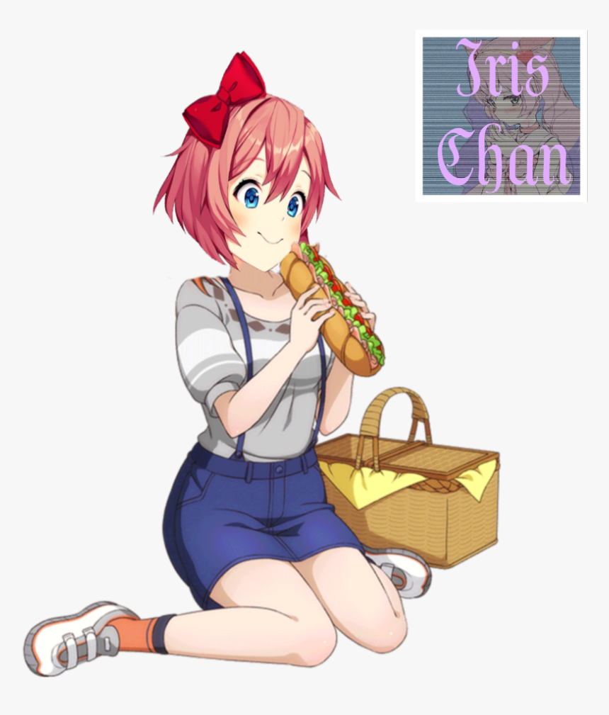 #ddlc #sayori #ddlcsayori #dokidoki #png #anime #eat - Chika Love Live Sr, Transparent Png
