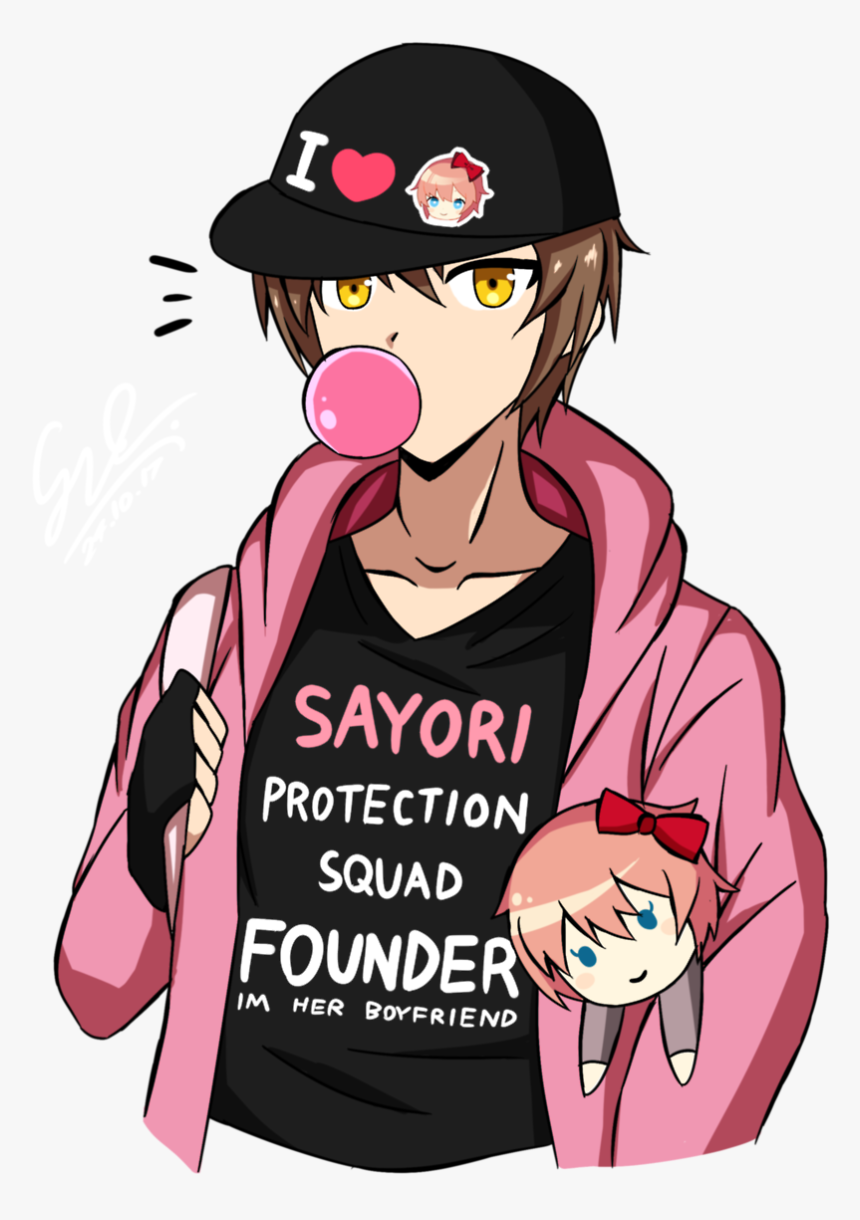 Http - //i - 4cdn - Org/vg/1511152633537 Randal - Doki - Ddlc Sayori Protection Squad, HD Png Download