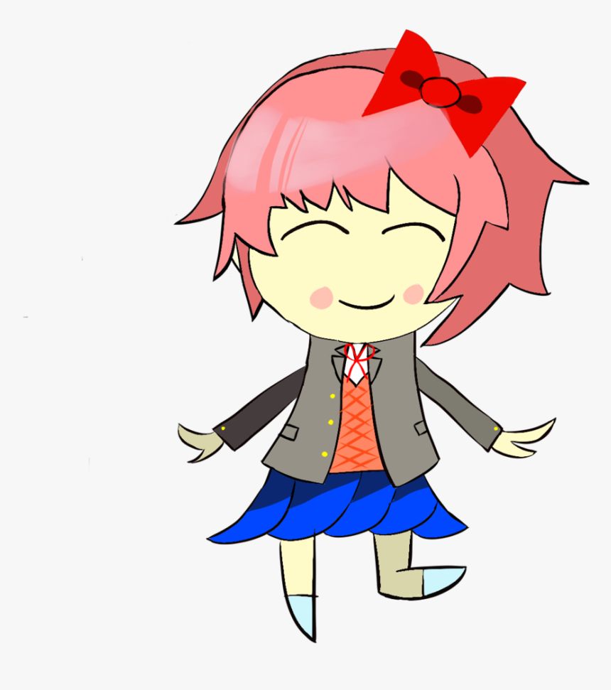 Chibi Sayori - Cartoon, HD Png Download