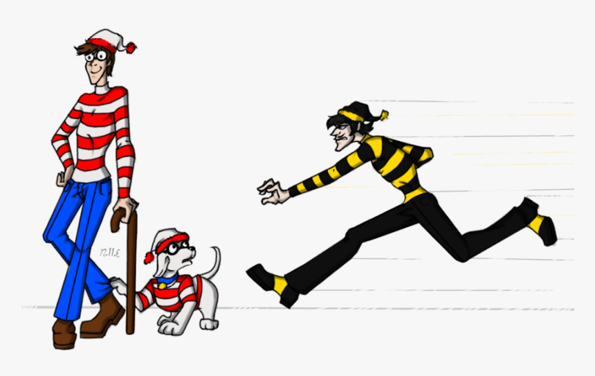 Where S Waldo Characters Png Clip Art Black And White - Where's Wally Characters, Transparent Png
