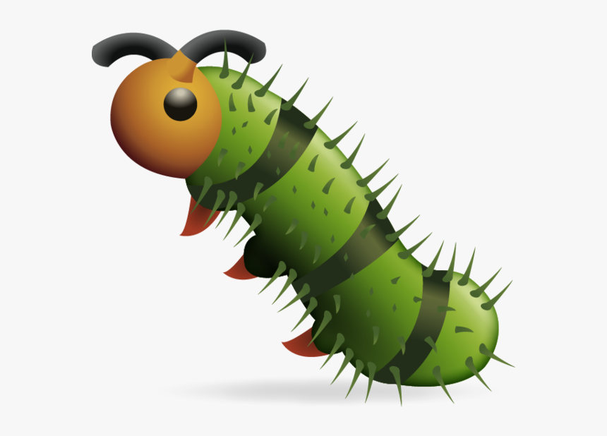 Caterpillar Emoji Png, Transparent Png
