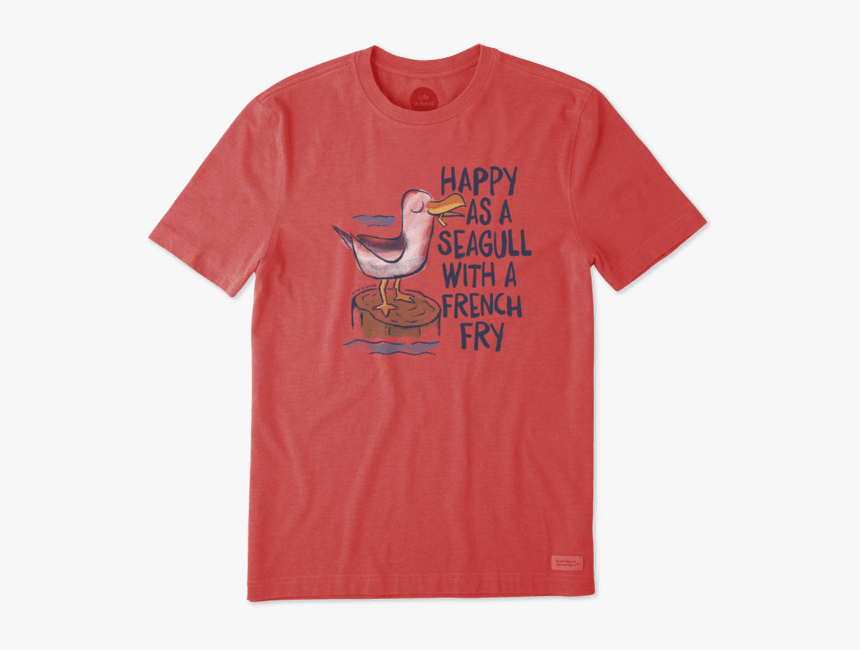 Men S Happy As A Seagull Crusher Tee - Buoy Life Is Good Shirt, HD Png Download