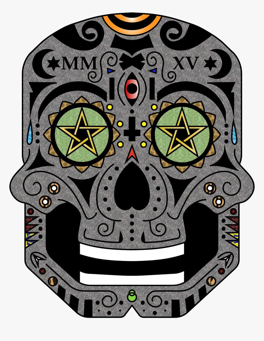 Ornate Sugar Skull - Calavera, HD Png Download