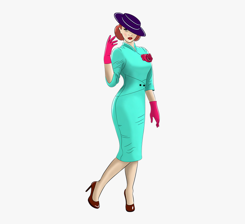 Woman, Lady, Portrait, Model, Beautiful, Fashion - Illustration, HD Png Download