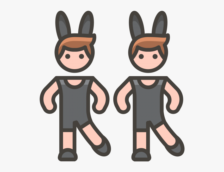 Man With Bunny Ears Emoji - Cartoon, HD Png Download
