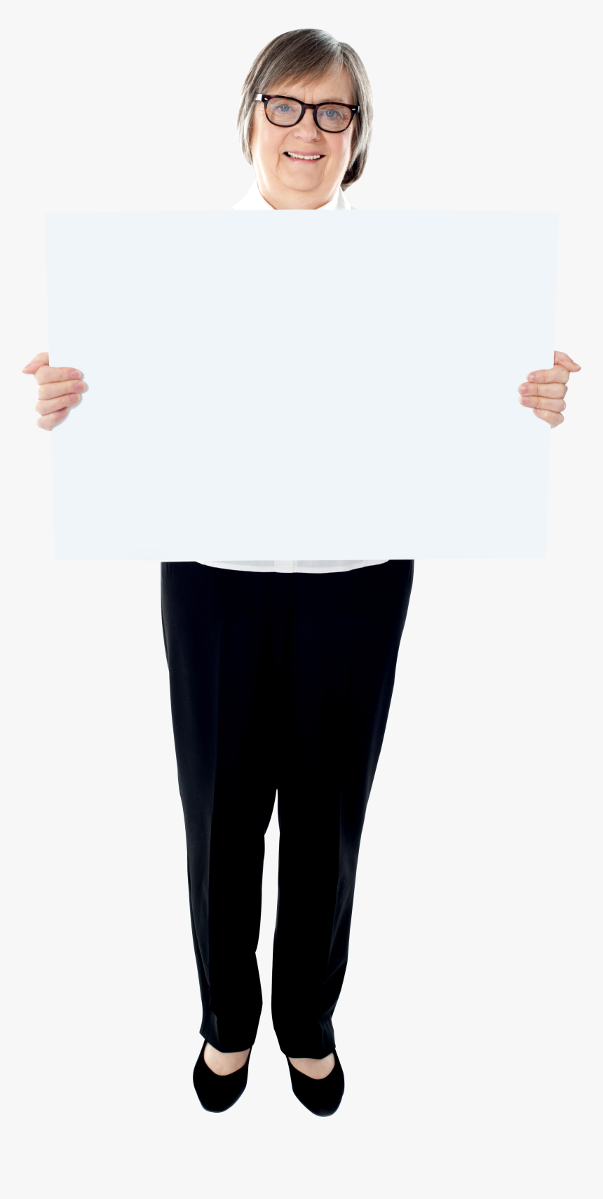 Older Woman Standing Png - Construction Paper, Transparent Png