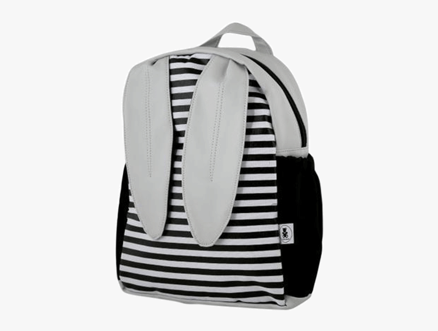 Grey Bunny Ears & Stripes Backpack - Handbag, HD Png Download