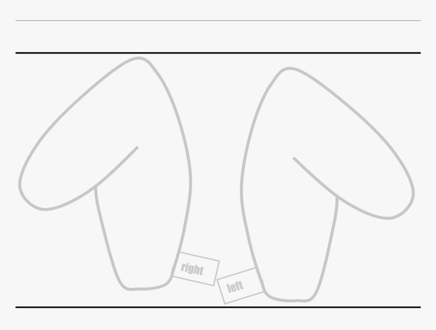 Easter Bunny Ears Pattern With Pictures Large Size - Earrings, HD Png Download