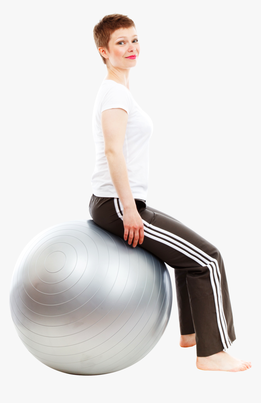 Beautiful Girl Doing Exercises With Ball Png Image - Portable Network Graphics, Transparent Png