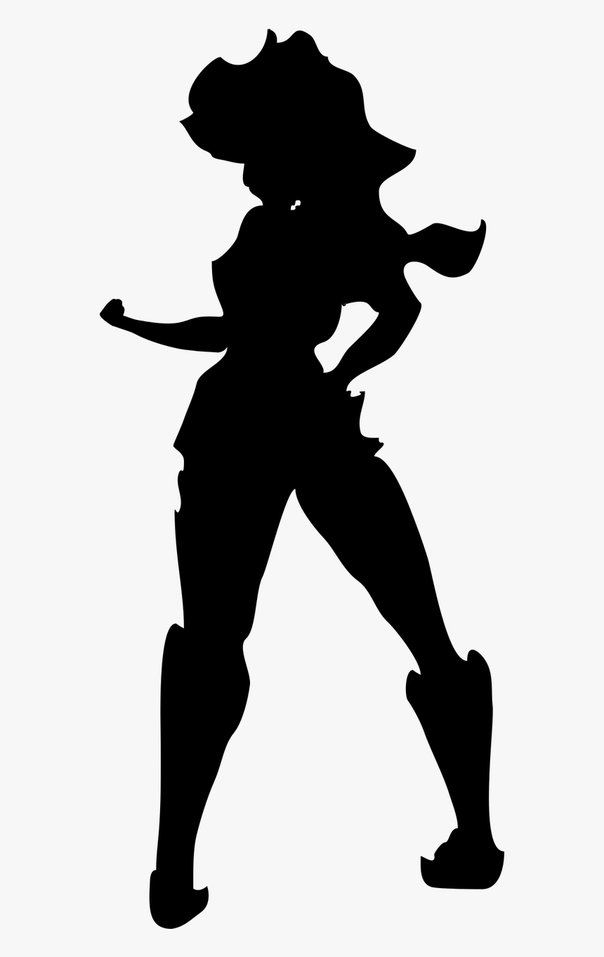 Girl Standing,woman Vector Graphics - Girl Superhero Silhouette Png, Transparent Png