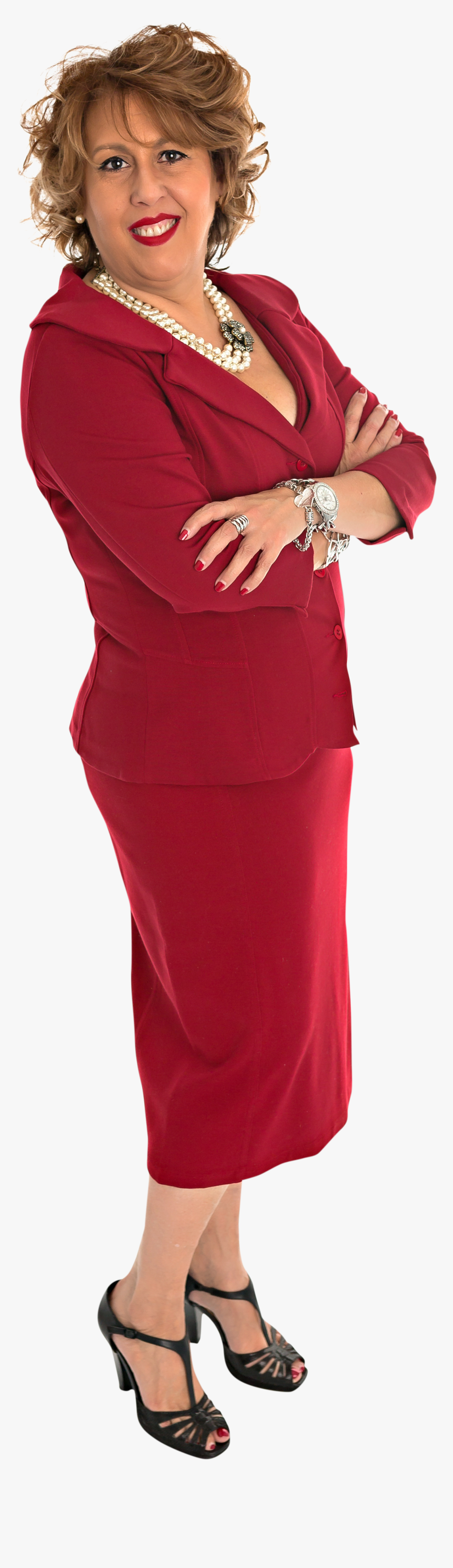 Transparent Business Woman Standing Png - Cocktail Dress, Png Download