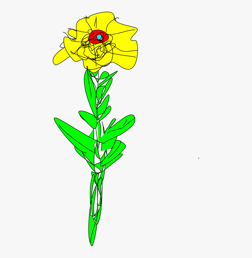 Simple Yellow Flower - Clip Art, HD Png Download