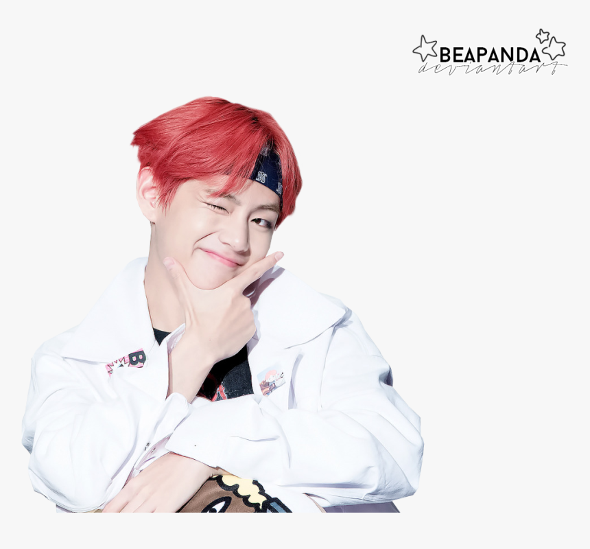 Taehyung Png And Bts Png Image - Bts V Red Hair, Transparent Png