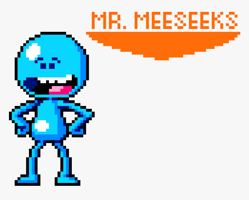 Mr Meeseeks Pixel Art Clipart , Png Download - Mr Meeseeks Pixel Art, Transparent Png