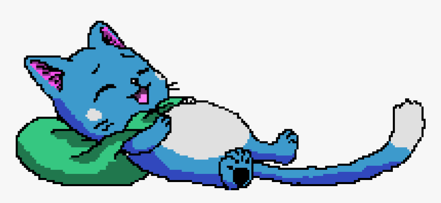 Natsu Dragneel Fairy Tail Pixel Art - Happy Fairy Tail Pixel Art, HD Png Download