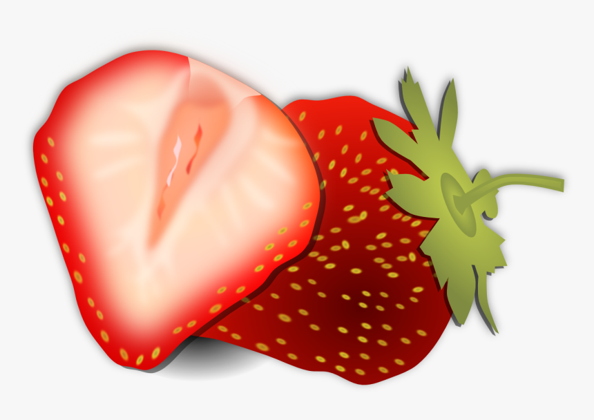 Cut Strawberry Clipart Png, Transparent Png