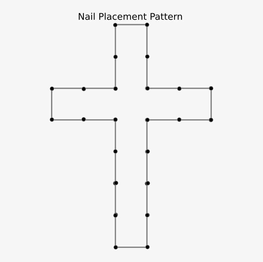 Simple String Art Patterns Cross, HD Png Download