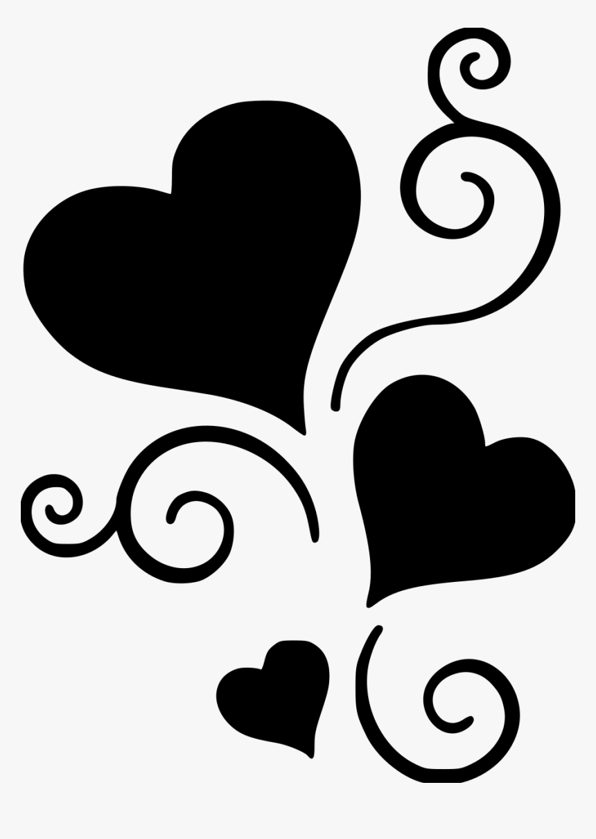 Transparent Scrolls Clipart - Stencil Hearts, HD Png Download
