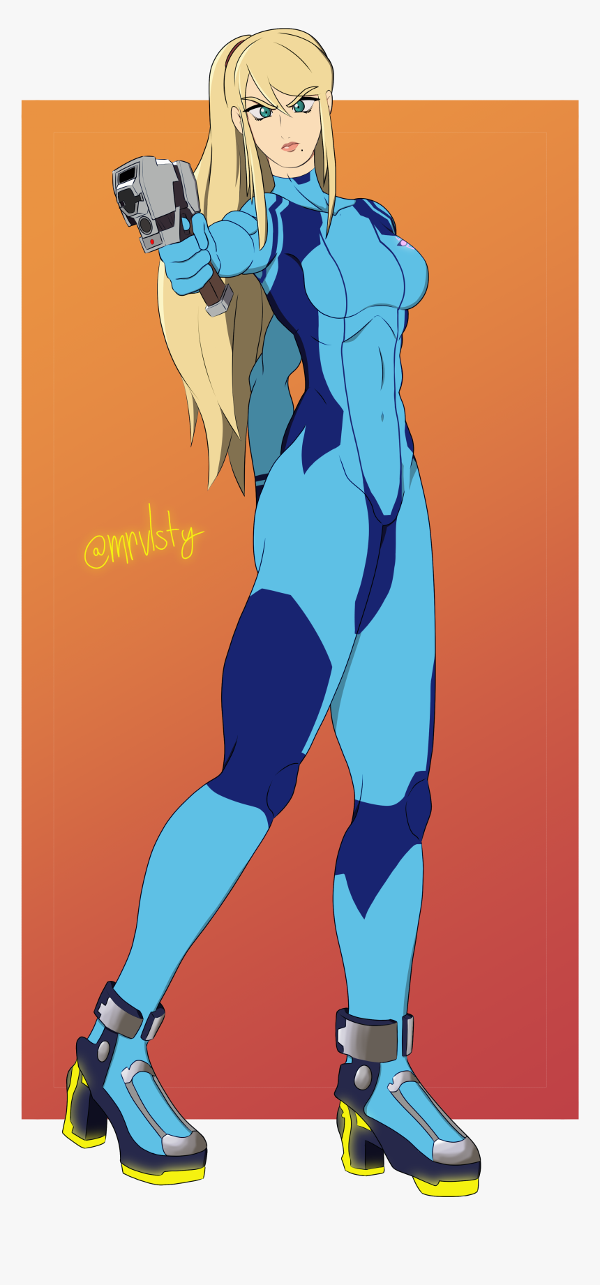Zero Suit Samus Ultimate - Cartoon, HD Png Download