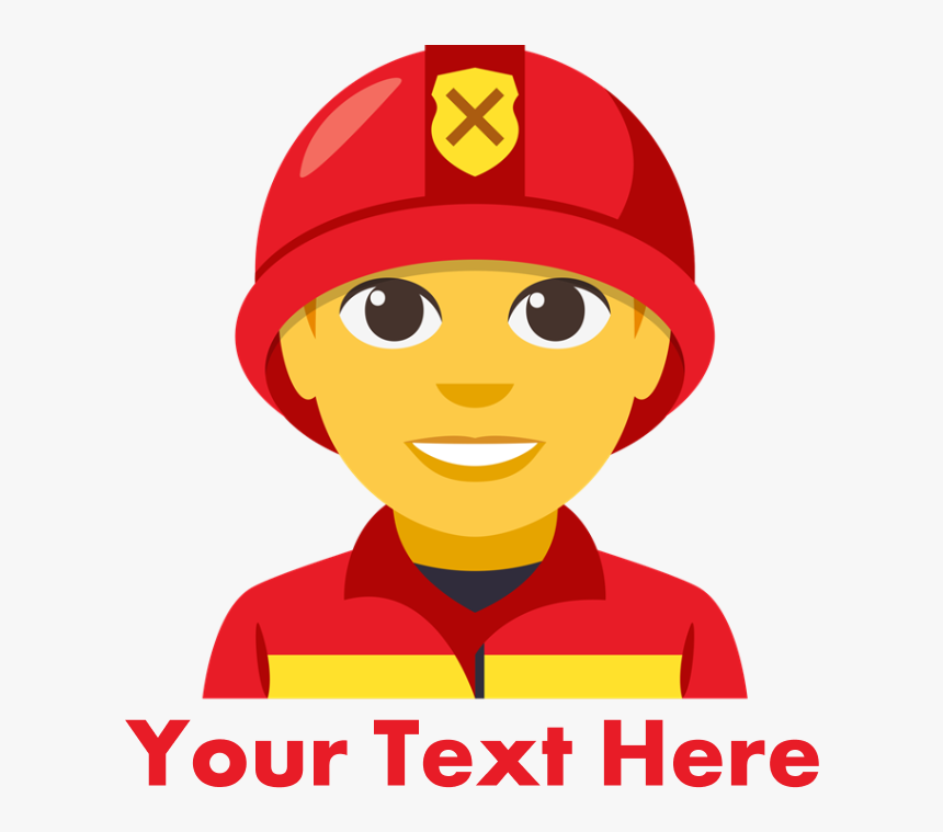 Emoji Personalized Firefighter Baby Hat - Firefighter Emoji, HD Png Download