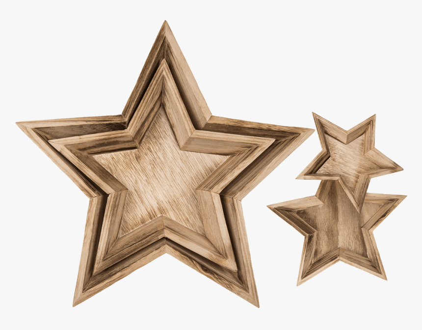 Platos De Madera En Estrella, HD Png Download