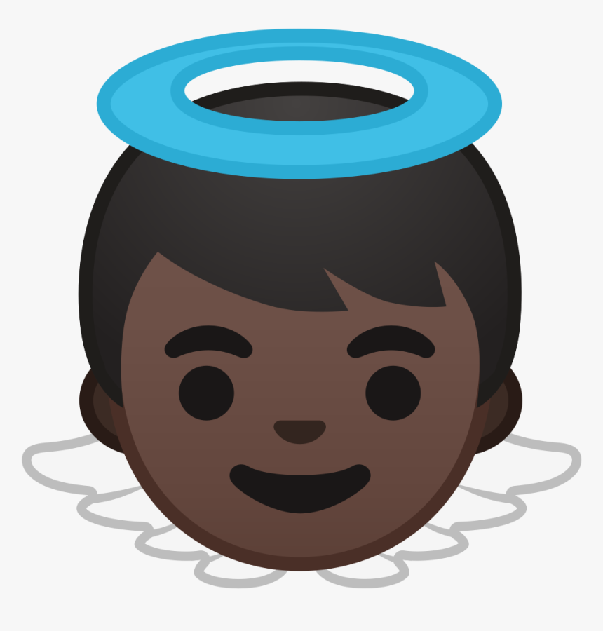 Baby Angel Dark Skin Tone Icon - Boy Angel Emoji, HD Png Download