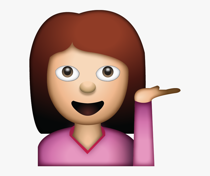 Download Woman Hand Gesture - Emojis Png Woman, Transparent Png