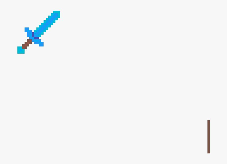 Minecraft Diamond Sword - Colorfulness, HD Png Download