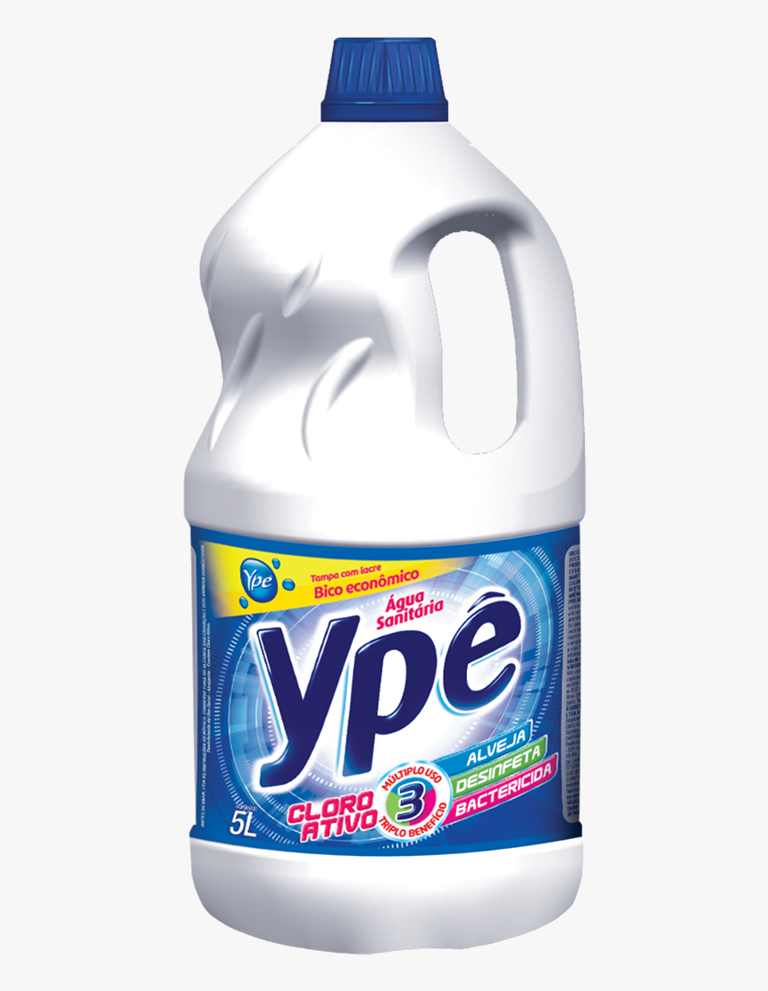Transparent Bleach Bottle Png - Agua Sanitaria Ype 5 Litros, Png Download