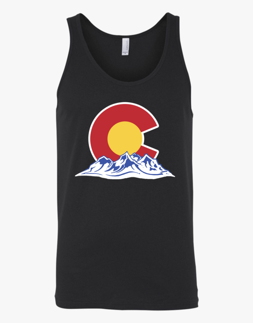 Colorado Mountain Silhouette Men S Tank T Shirts Heart - T-shirt, HD Png Download