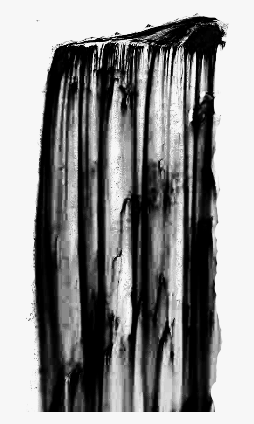 Waterfall Silhouette - Black Waterfall Silhouette, HD Png Download