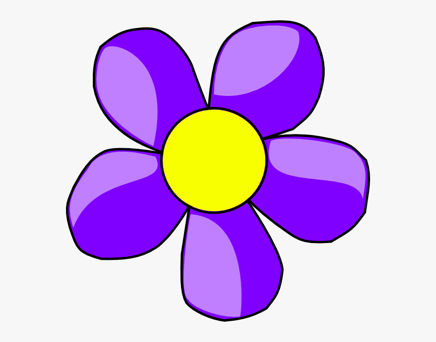 Flower Clip Art At - Purple Flower Clipart, HD Png Download