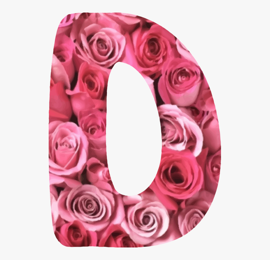 Pink,flower,garden Roses - Floral Alphabet Icons Png, Transparent Png
