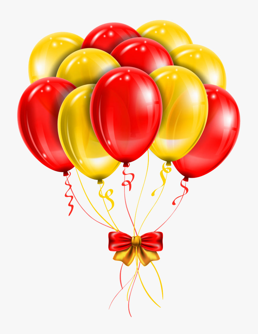 Balloons Png Transparent Background - Red & Yellow Balloons, Png ...