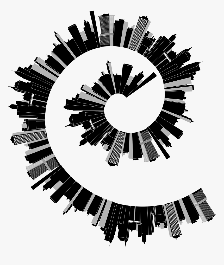 This Free Icons Png Design Of Cityscape Skyline Spiral - Clip Art, Transparent Png