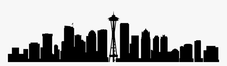 Seattle Skyline Silhouette Png, Transparent Png