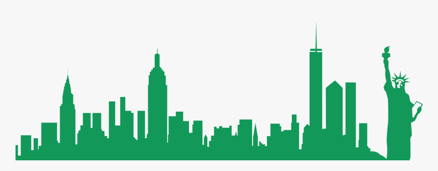 Transparent Clipart Naissance Gratuit - New York Skyline Silhouette, HD Png Download