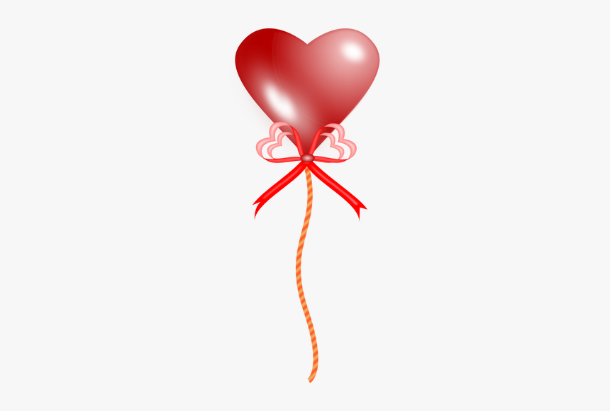 Vector Graphics Of Red Heart Shaped Balloon, HD Png Download