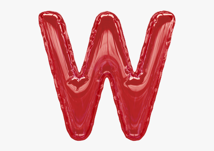 Red Balloon Typeface - W Letter Balloon Red, HD Png Download