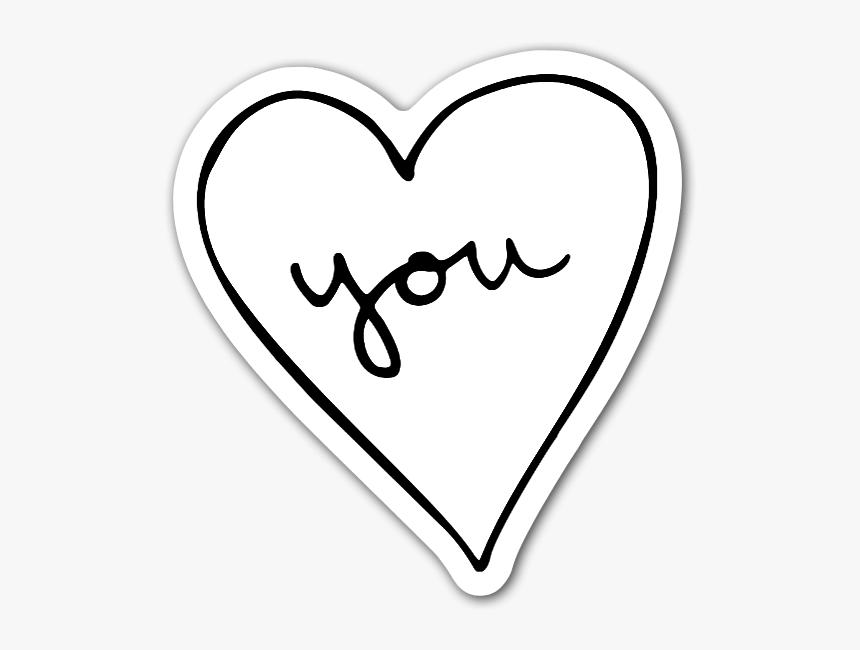 Hand Drawn Heart, So Simple But So Nice For A Sticker - Drawing, HD Png Download